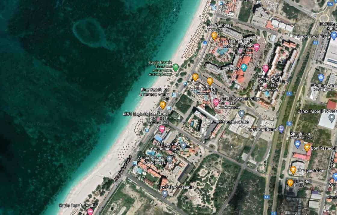 Verkocht restaurant Oranjestad Eagle beach in  het zonnige Aruba