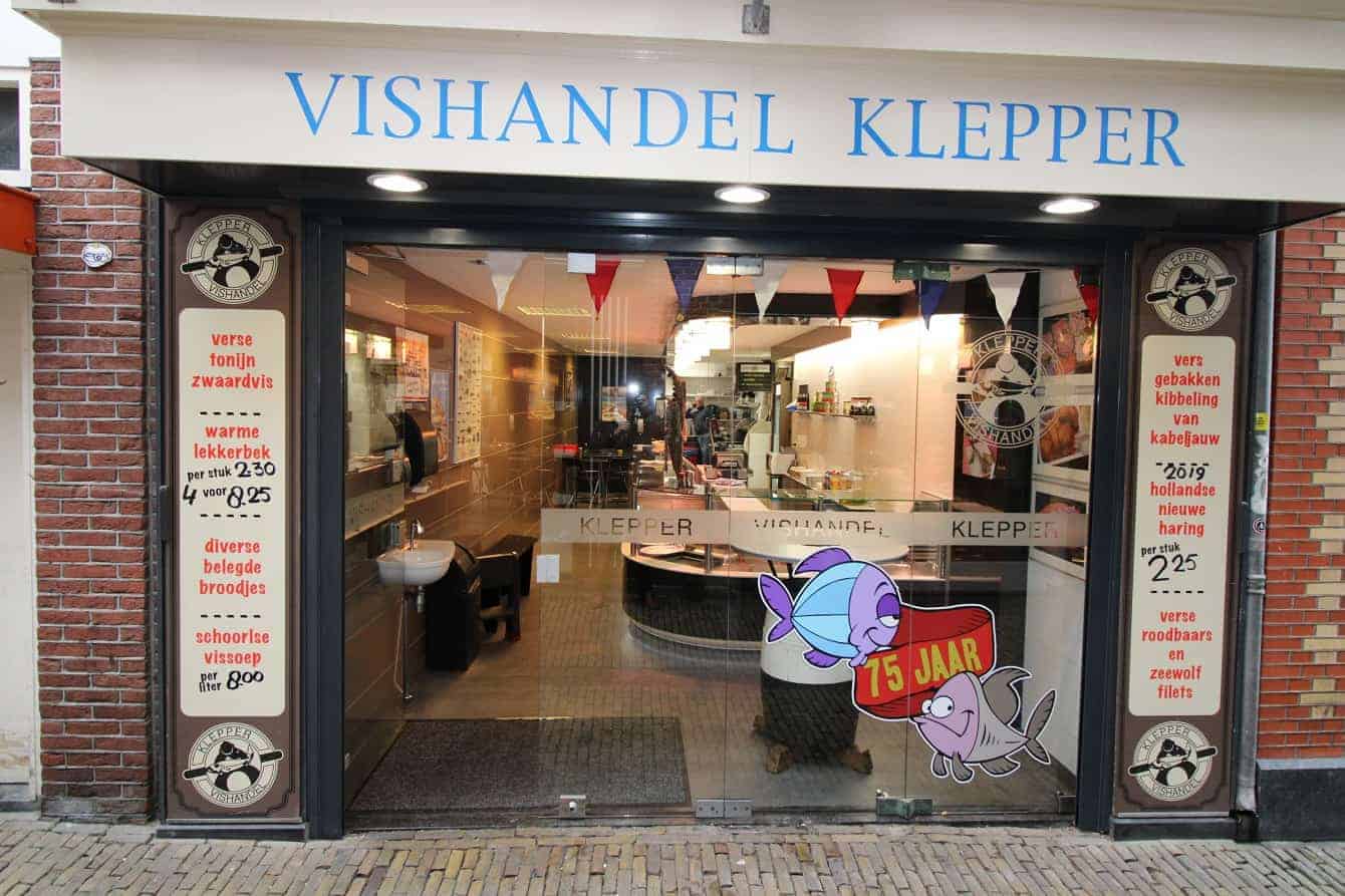 Viszaak in de binnenstad van Alkmaar