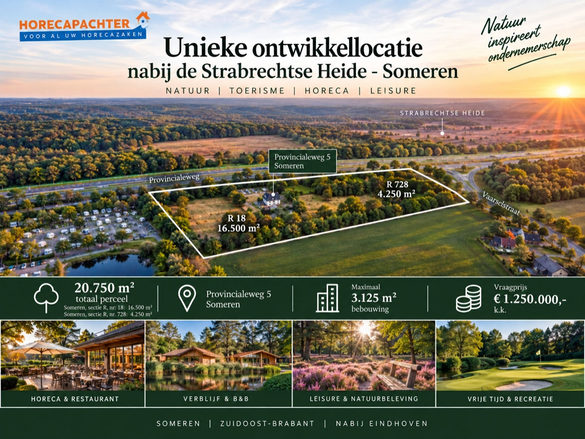 Unieke ontwikkellocatie van ruim 2 hectare te koop nabij de Strabrechtse Heide